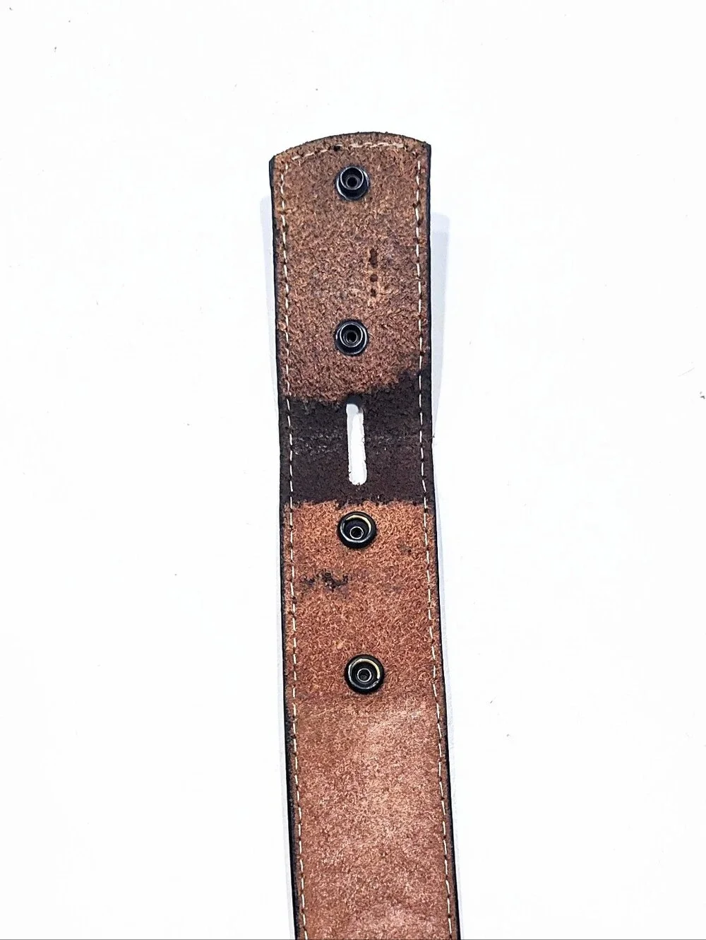 Double S Belt Collection Genuine Leather Black Tooled Western Belt Strap Size 52